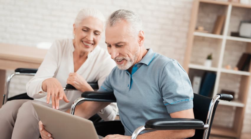 A carer supporting daily home care tasks