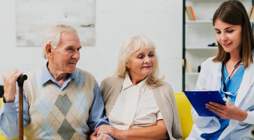 A care worker supporting household shopping